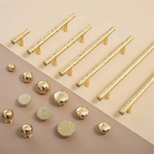 2.5"3.78"5"6.3"8.8"12.6"Solid Brass Hammer Cabinet Door Handles Cabinet Pulls Modern Drawer Pulls Knobs Mini Dresser Knob Cabinet Hardware