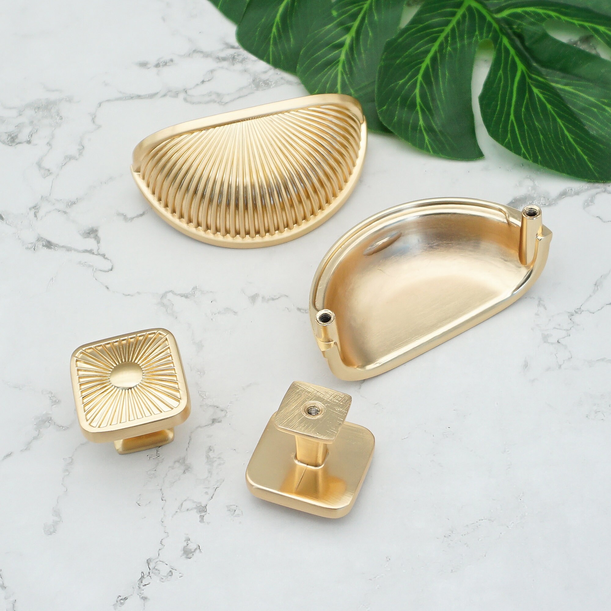 3brass Cup Drawer Pull Handle Knob Drawer Pulls Etsy