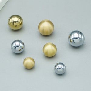 Brass Shiny Gold Chrome Cabinet knob Mini Ball Drawer Knob Cupboard Door Knob Gift Solid Brass Knob Ball Knob Kitchen Hardware image 1