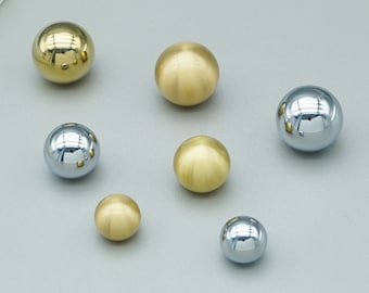 Brass Shiny Gold Chrome Cabinet knob Mini Ball Drawer Knob Cupboard Door Knob Gift Solid Brass Knob Ball Knob Kitchen Hardware