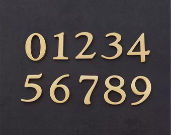 Solid Brass House Door Letters Numbers  Room Letters Business Office Alphabet Door Numbers Gold Wall Decorative Letters Wall Decor Hardware