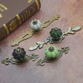 Ceramic Pumpkin Knob with Back Plate: Antique Bronze door hand Hardware, knobs and pulls product logo