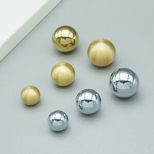 Brass Shiny Gold Chrome Cabinet knob Mini Ball Drawer Knob Cupboard Door Knob Gift Solid Brass Knob Ball Knob Kitchen Hardware image 2