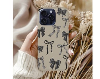 Coquette Black Bow iPhone Case: Preppy Teen Girl Gift