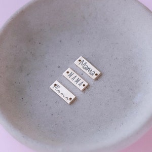 Dauerhafte Schmuck Mama Connector Charm | Gravierte permanente Schmuck Charm | Charm mit Gravur Stecker | Gold Mama Connector Charme