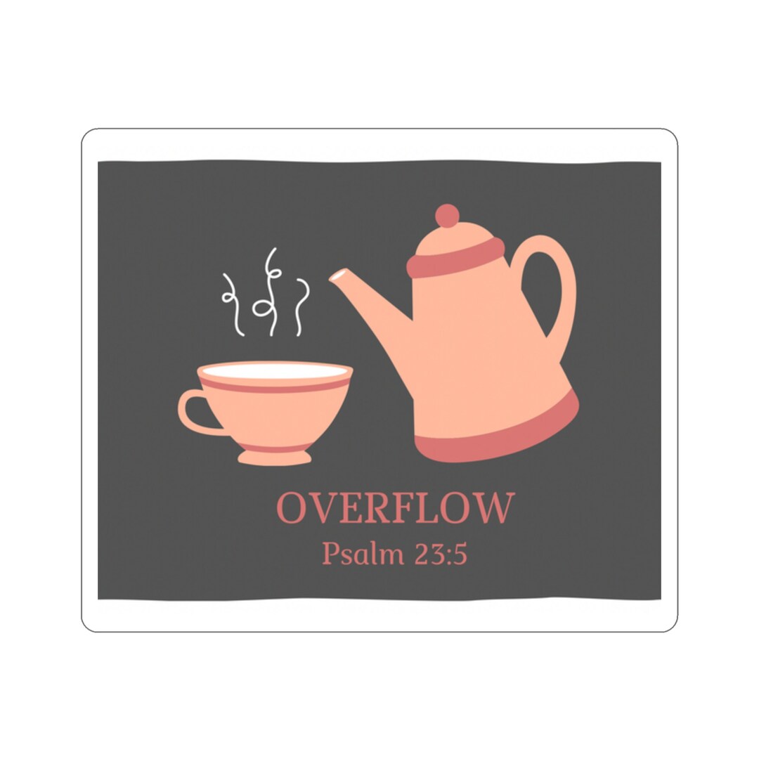 Overflow psalm 23 5 christian inspirational scripture etsy