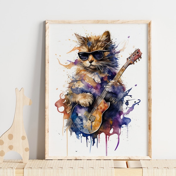 Guitar Wall Art Nursery Etsy