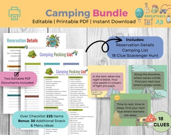 Printable Camping Scavenger Hunt for Kids - Etsy
