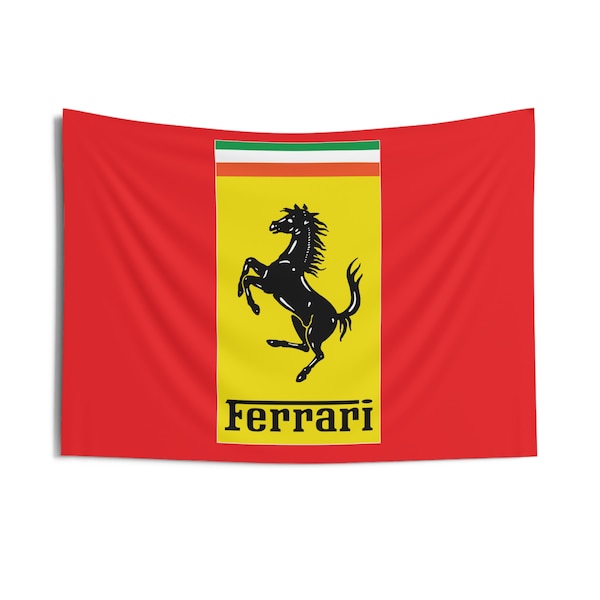 Ferrari Formula One F1 Indoor Racing Flag Wall Banner - Ferrari Racing Team Flag Decor