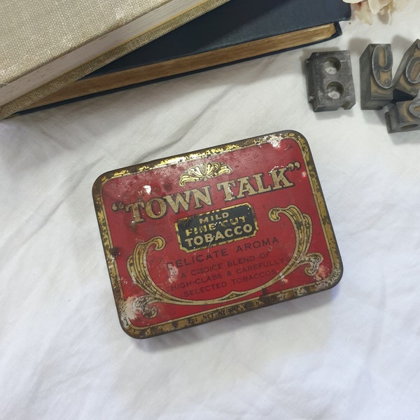 Vintage Metal Tin | Town Talk Tobacco