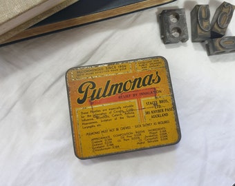 Vintage Metal Tin | Pulmonas