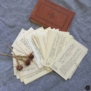 Vintage Library Index Cards | Set of 8