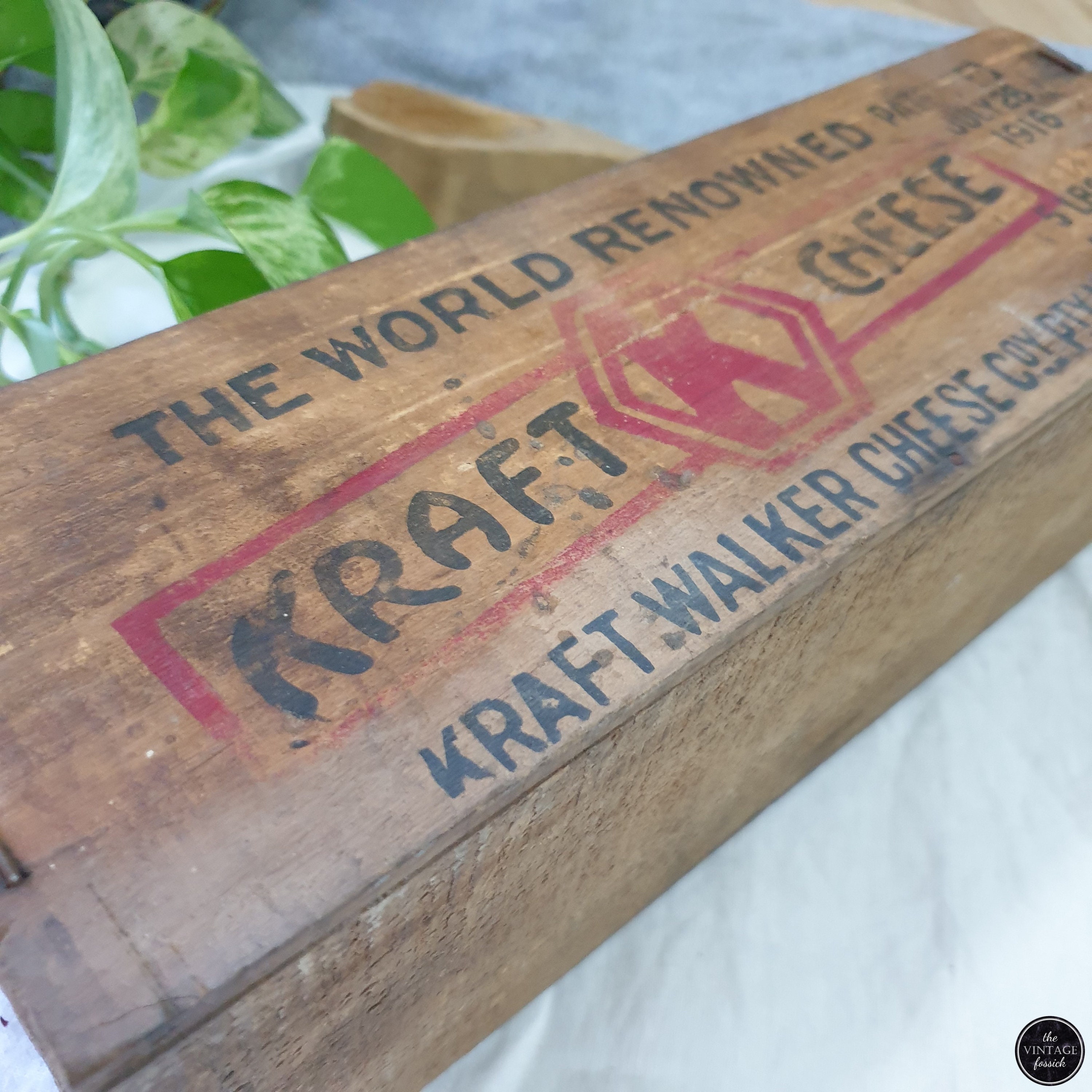 Vintage Wooden Kraft Cheese Box Etsy Australia