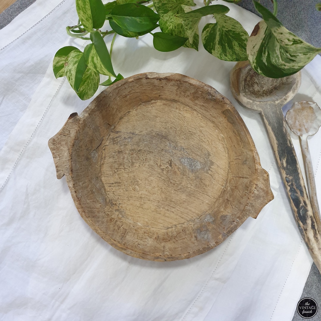 Indian Wooden Parat/kneading Bowl Etsy