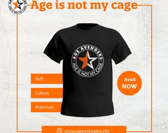 Age is not my Cage T-Shirt | Age is not my Cage | T-shirt, Tees, Tshirts | Unisex T-Shirts Tee Australian Men Women Gift Top | Black