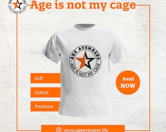 Age is not my Cage T-Shirt | Age is not my Cage | T-shirt, Tees, Tshirts | Unisex T-Shirts Tee Australian Men Women Gift Top | White