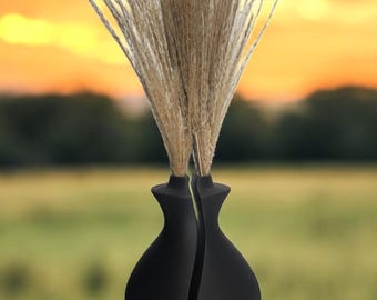 Olive+Ivy: Modern Black Vase Set, Minimalist Home Decor