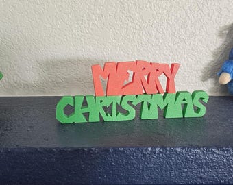 3D-Printed "Merry Christmas" Magnetic Decoration – Two-Part Design!