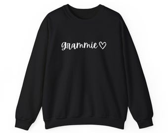 Personalized Grammie Heart Crewneck Sweatshirt - Cozy Gift for Grandmothers, Fall Fashion, Family Gatherings, Everyday Comfort, Mother's Day