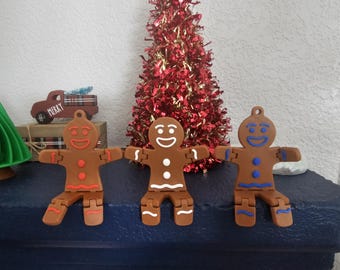 Adorable Articulated Gingerbread Man – Regular & Ornament Versions!
