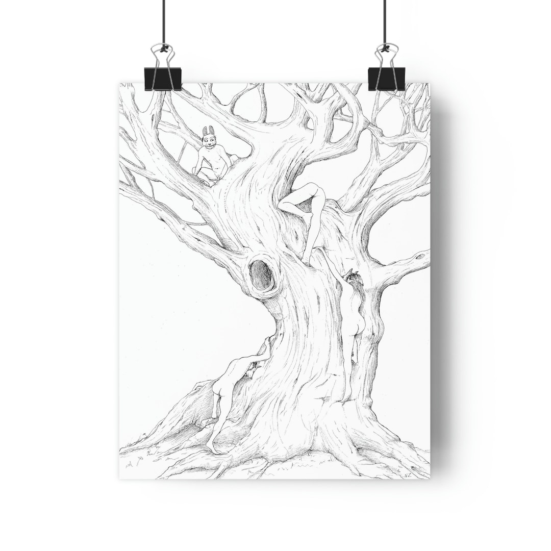 Ritual, Ink Drawing Print 11x14 Inches on Fine Art Paper, by Nadim