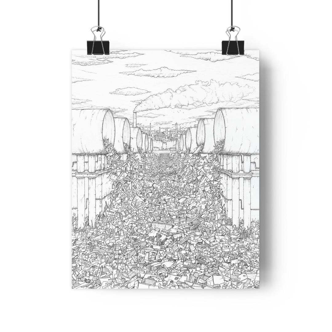 Infinite Dross, Ink Drawing Print 11x14 Inches on Fine Art Paper - Etsy