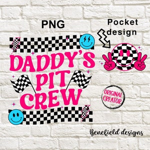 Daddy's pit crew Png / Racing Png / Dirt track racing Png / Moto cross Png / Racing Png / Checkered flag Png / Instant download