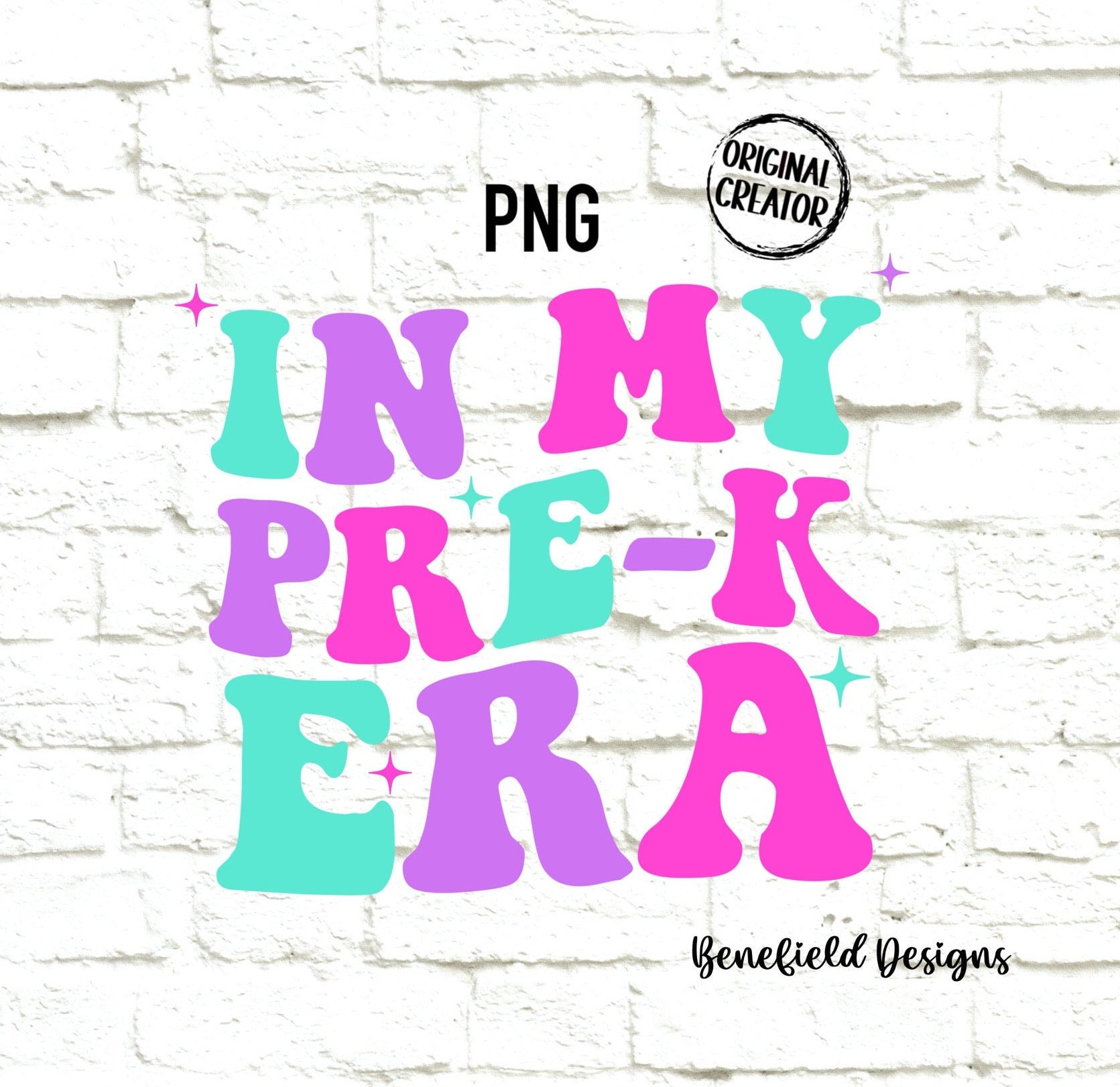 In My Prek Era Png / Pre K Png / Instant Download / Sublimation Etsy