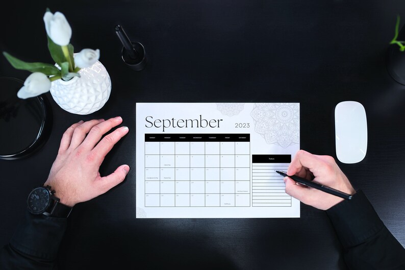 Editable 2023 Monthly Calendar Template Canva Calendar Template