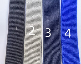 1 pouce (25mm) -1Yard Bandes élastiques Accessoires de vêtements bande élastique, bleu, noir, gris