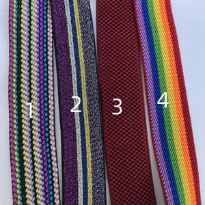 1 Inch (25mm) -1Yard Elastische Bänder Kleidungsstück Zubehör Elastische Bänder Regenbogen