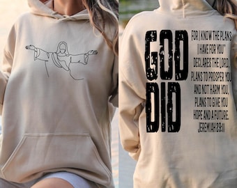 Dios hizo Jeremías 29:11 PNG / Diseño de camiseta cristiana / Sublimación / Camiseta de fe