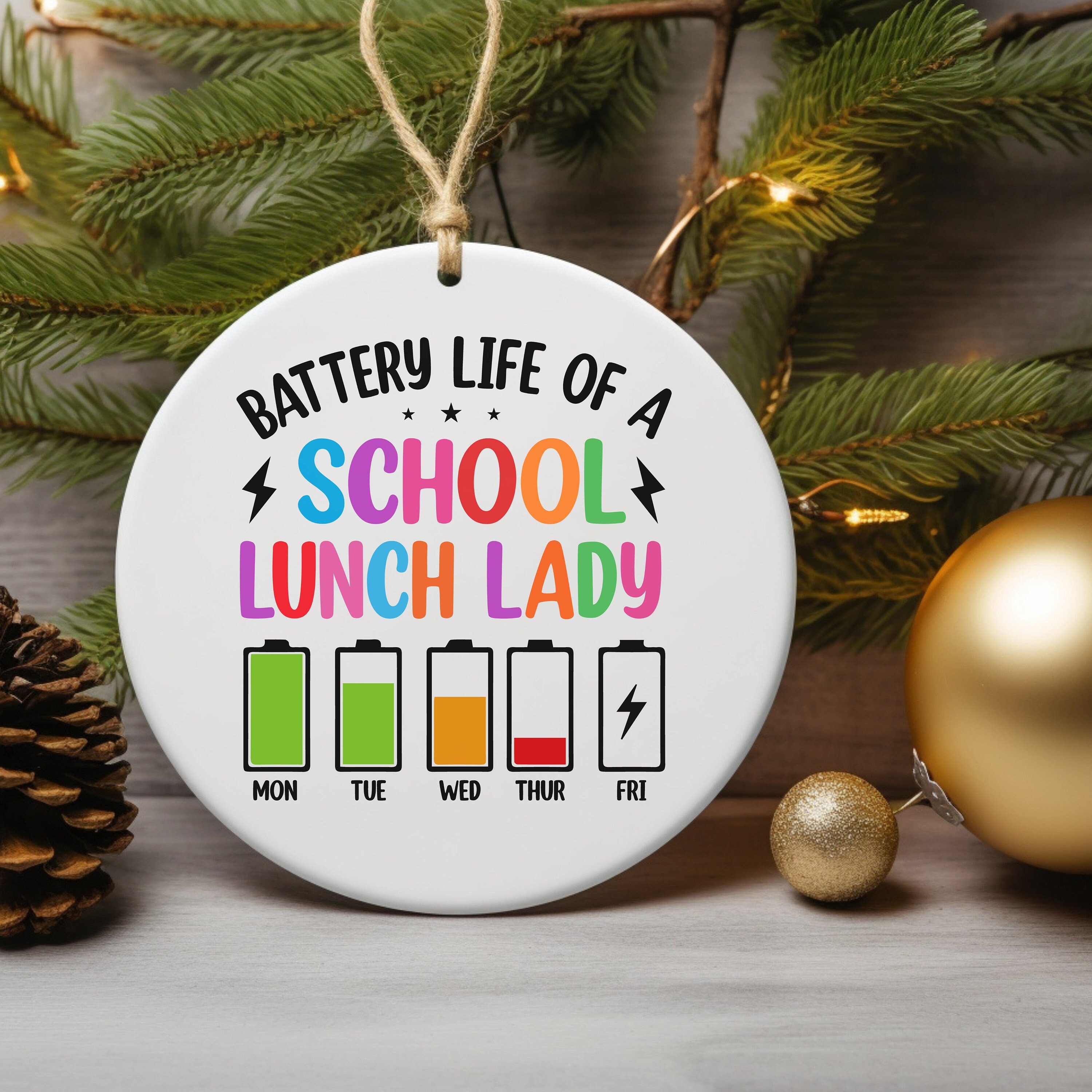 Lunch Lady Christmas Ornaments Cafeteria Staff Ornament