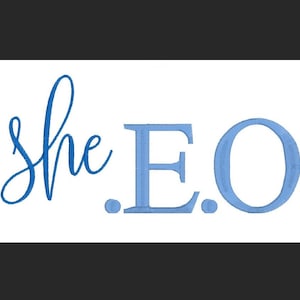 She EO Embroidery Design, 5x7 hoop embroidery design