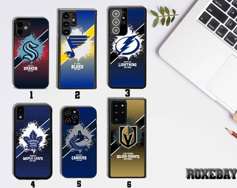 Hockey Team,Kraken,Blues,Lightning,Leafs,Canucks,Knights, iPhone Cases 14,12,13 Pro Max ,Samsung S23 Ultra S22 S21 Ultra ,Note 20 Ultra