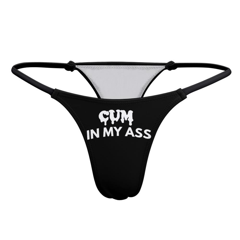 Cum in My Ass Black Sexy Thin Thong MILF, Gangbang, Slut Wife, Naughty