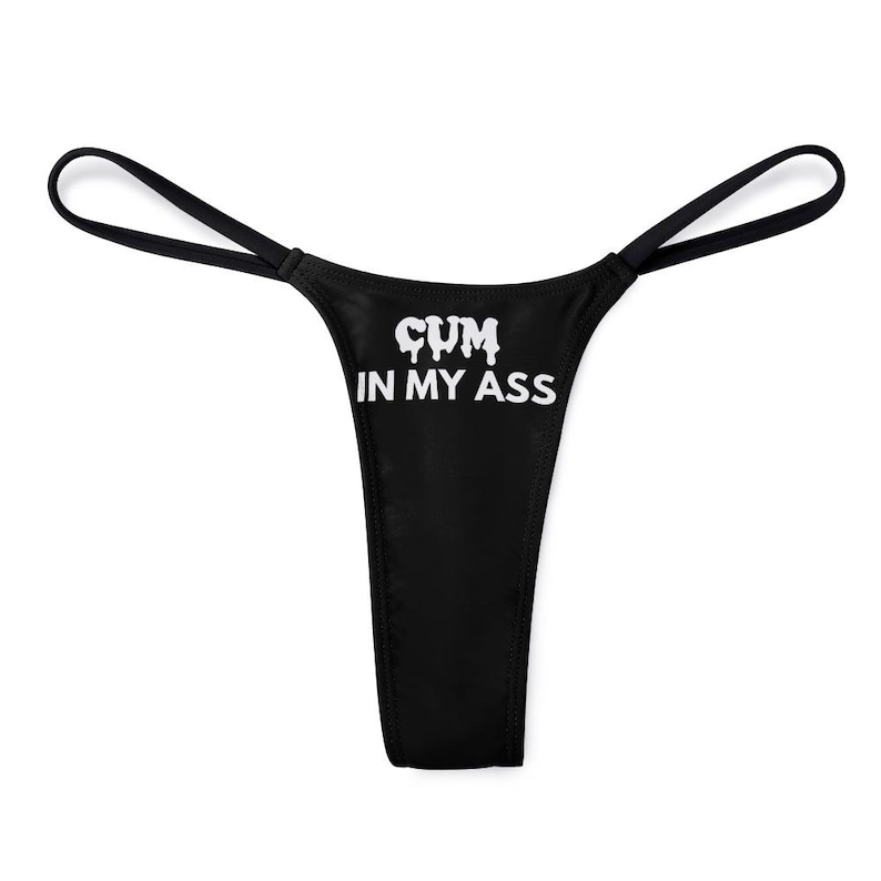 Cum in My Ass Black Sexy Thin Thong MILF, Gangbang, Slut Wife, Naughty Swinger Lifestyle Panties