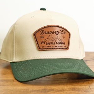 Custom Leather Patch Hats | 90s Style Vintage Snapback with Logo Engraving, Business Hats, Trucker Hats, Logo Hats, Real Leather Patches