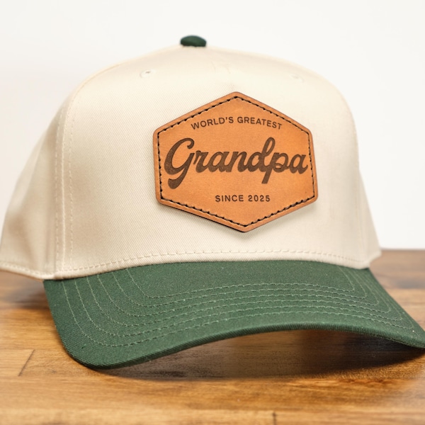 Najlepszy na świecie kapelusz dla dziadka | Czapka dla dziadka w stylu vintage z lat 90., nowy prezent dla dziadka (rok prod. 2026), prezent z okazji narodzin dziecka, prezent na Dzień Ojca