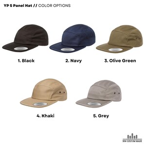 Custom 5 Panel Leather Patch Hat Color Options