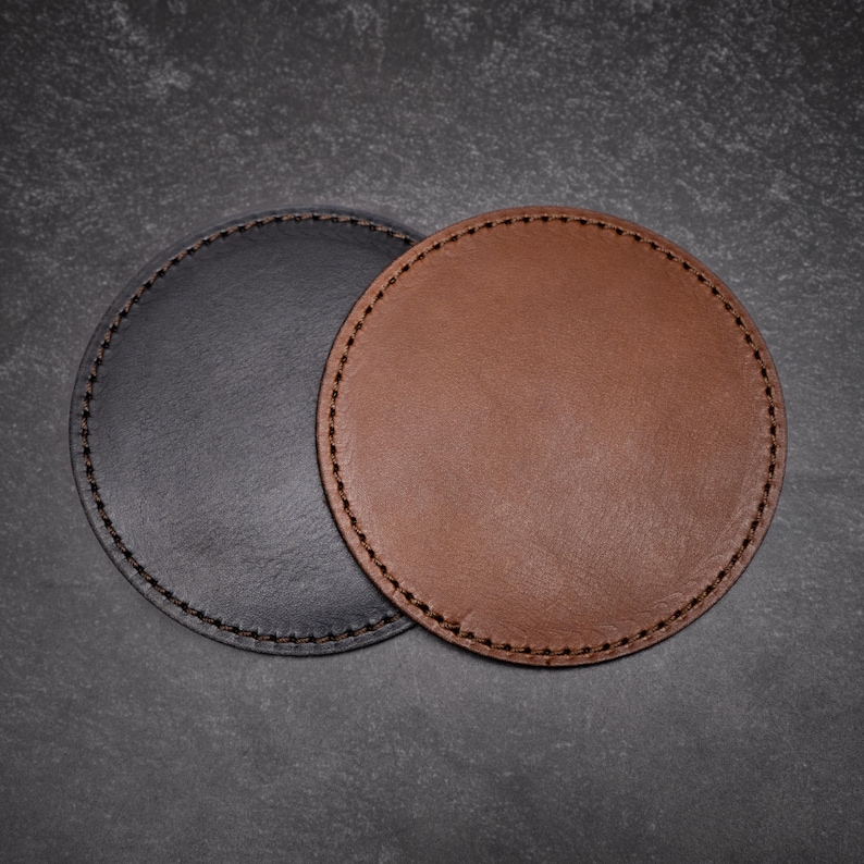 Blank Leather Coasters Assorted Colors | Handmade Real Leather Coaster ...