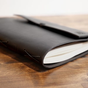 Black Leather Handmade Journals With Engraving