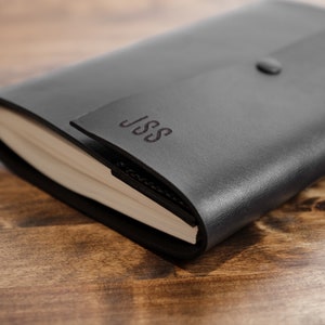 Black Leather Handmade Journals With Engraving