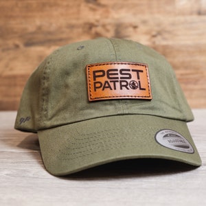 Personalized Dad Cap | Engraved Real Leather Patch Hat, Logo Baseball Cap, Custom Unstructured Hat, Small Business Hat, Stitched Patch