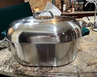 5 Quart Oval Dutch Oven with Lid - Lightweight Cast Aluminum Pot - 11 Inch Roasting Pan |-Oven Safe Cookware - Cajun Cooking Pot
