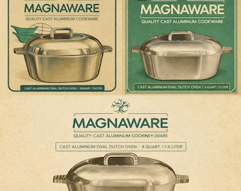 Magnaware Oval Cast Aluminum Dutch Oven – 8 Quart Heritage Cookware