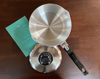 2 Quart Sauce Pan with Lid - Cast Aluminum Small Pot - Lightweight Saucepan - Even Heat Cooking Pot - Non-Toxic Cookware