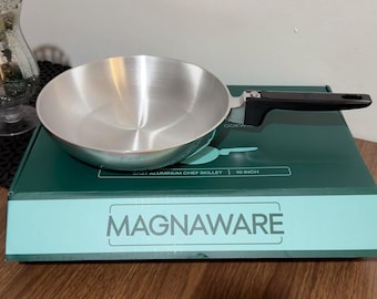 Magnaware 11" Cast Aluminum Chef Skillet – Lightweight Cajun Cookware, Even Heat Distribution