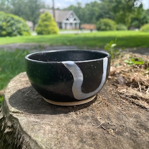 Black & Blue Squiggle Bowl