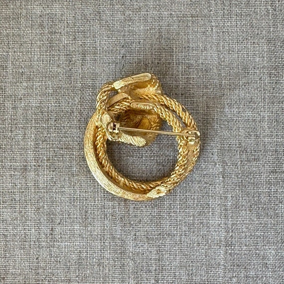 Signed Vintage 1980's Christian Dior Rope Knot Br… - image 6
